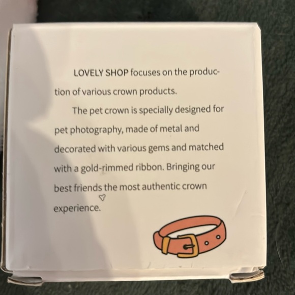 NIB Never used Lovelyshop Pet Tiara Rhinestones/ribbon to tie on Pet read boxes - Picture 8 of 9